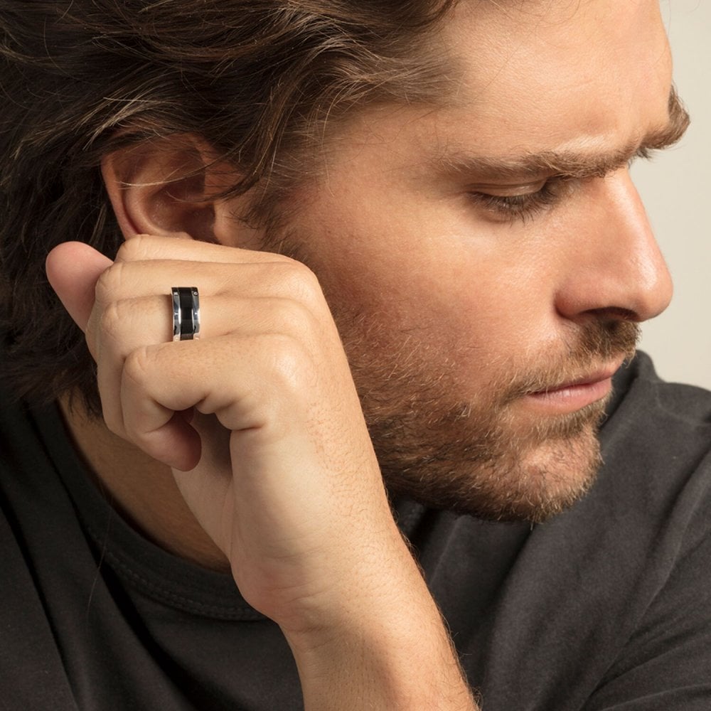 
                      
                        Thomas Sabo Black Ceramic Band Ring
                      
                    