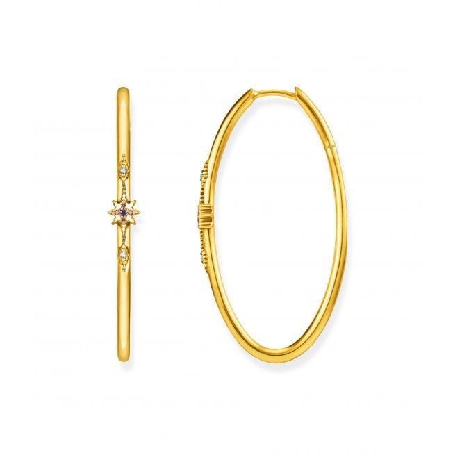 Thomas Sabo Kingdom of Dreams Gold Oval Hoop Earrings