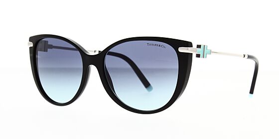 Tiffany & Co. Women's Black with Blue Tint Sunglasses
