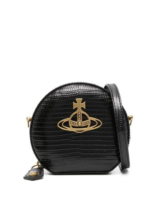 Vivienne Westwood Women's Black Round Leather Mini Bag