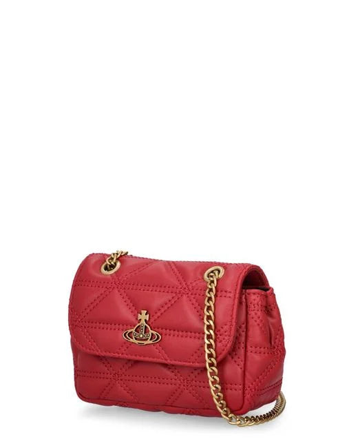 Vivienne Westwood Nappa Small Purse with Chain in Red