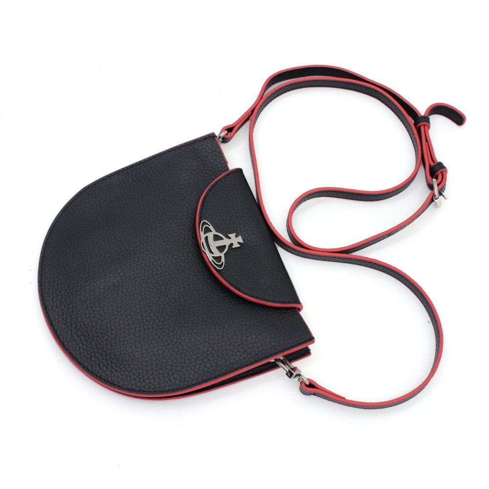 
                      
                        Vivienne Westwood Red & Black Duo Grain Half Moon Saddle Bag
                      
                    