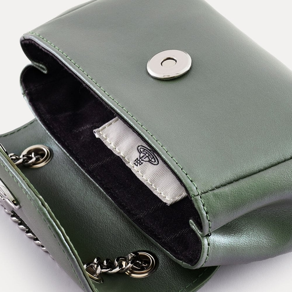 
                      
                        Vivienne Westwood Green Pearlised Leather thin Purse
                      
                    