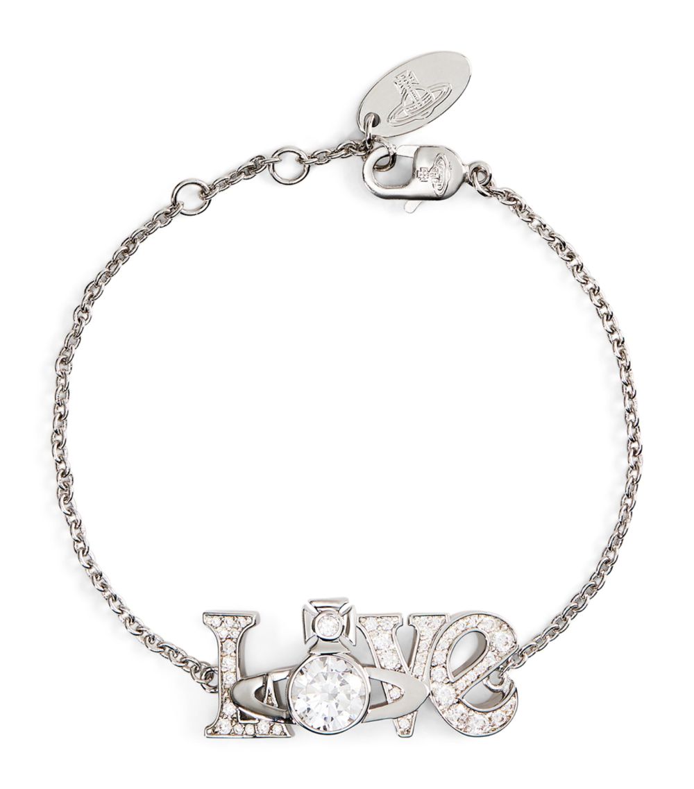 Vivienne Westwood Silver Tone Roderica Love Bracelet