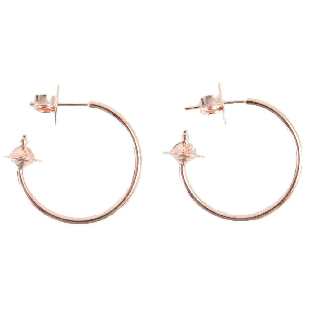 Vivienne Westwood Rose Tone Rosemary Large Hoop Earrings