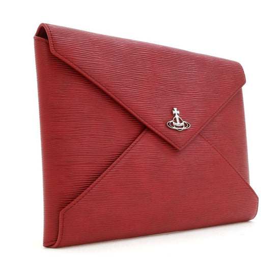 Vivienne Westwood Red Vegan Paglia Pouch With Chain