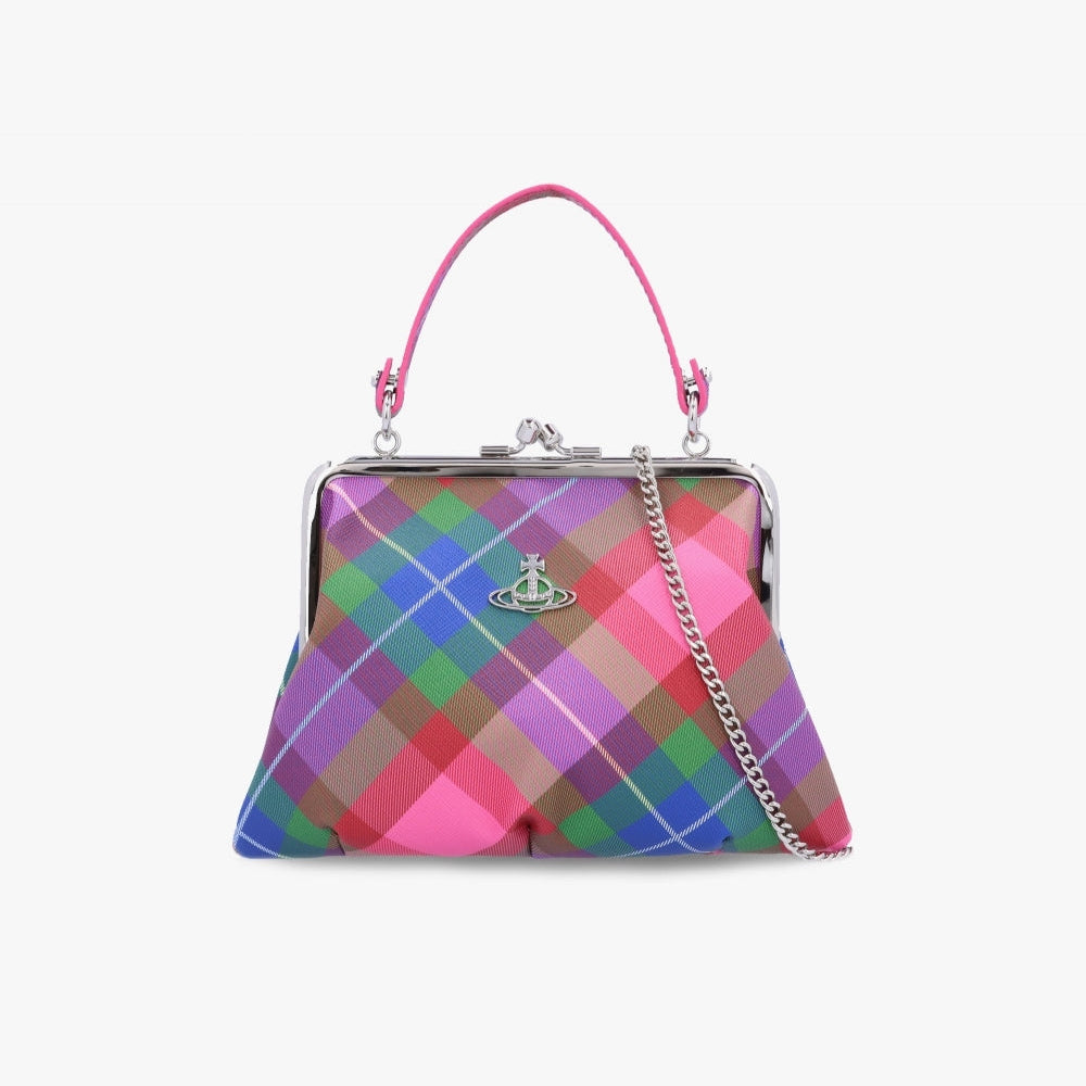 Vivienne Westwood Granny Frame Candy Tartan Purse