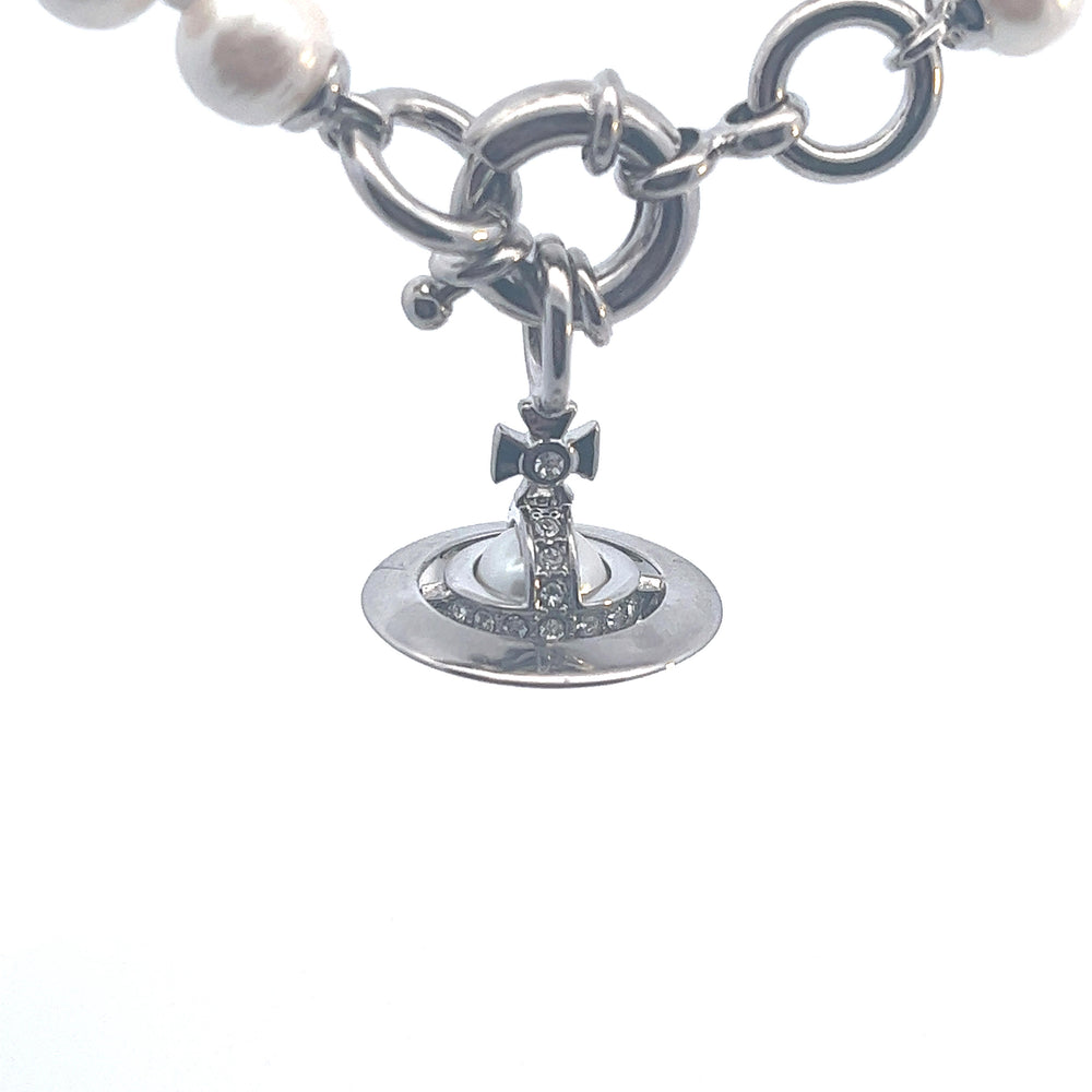 
                      
                        Vivienne Westwood Aleksa Silver Tone and Pearl Bracelet
                      
                    