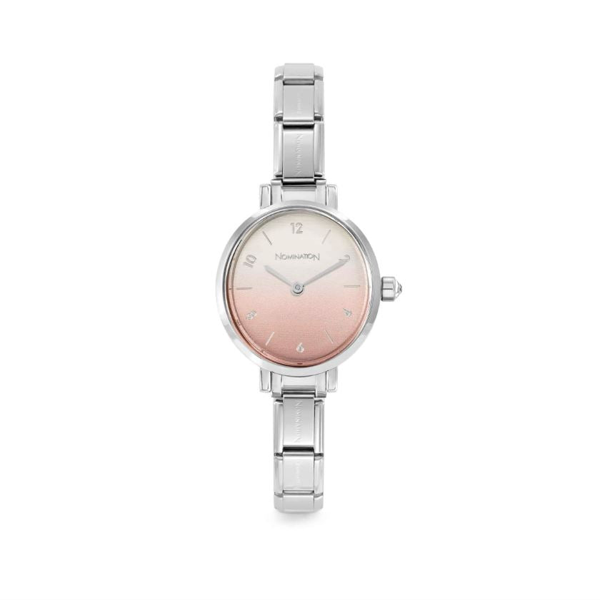 Nomination Paris Watch Sunray Colour Fade Pastel Pink Oval Dial