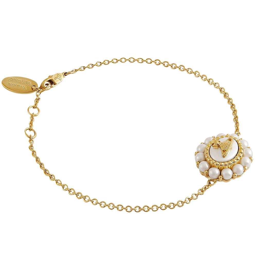 Vivienne Westwood Gold Amaya Halo Pearl Bracelet