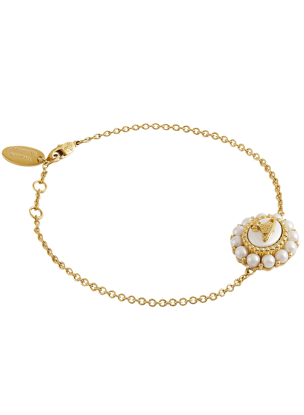 Vivienne Westwood Gold Amaya Halo Pearl Bracelet