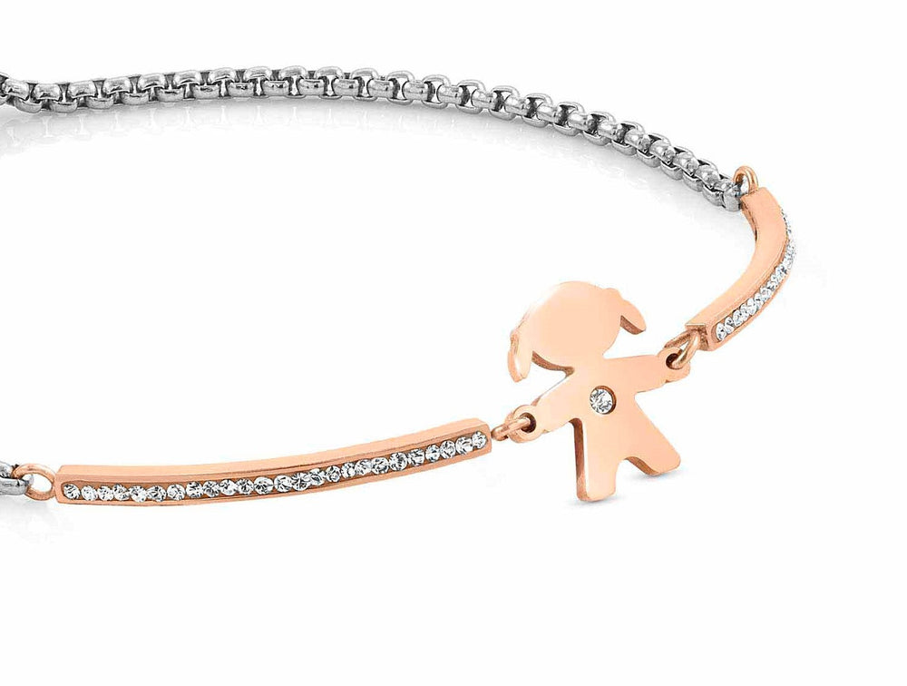 Nomination Milleluci Bracelet with CZ Rose Gold Girl in Rose Gold Tone