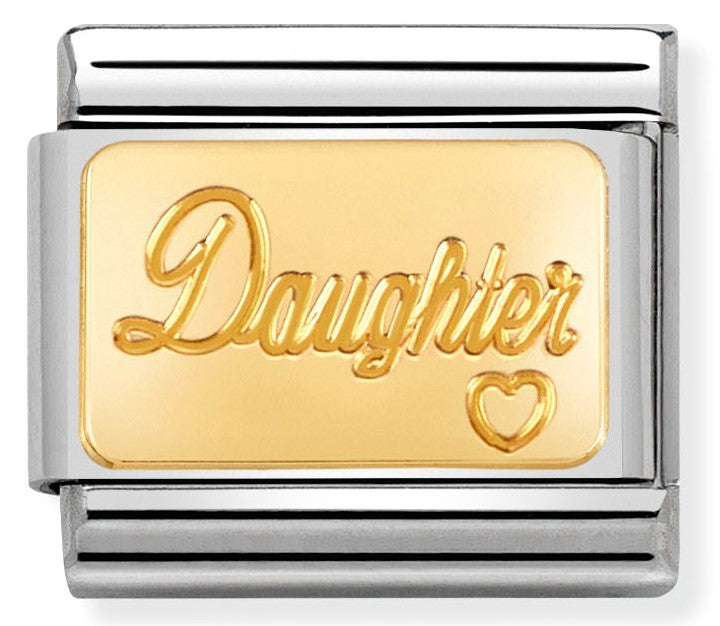 Nomination Classic Link with 'Daughter' in Yellow Gold Tone