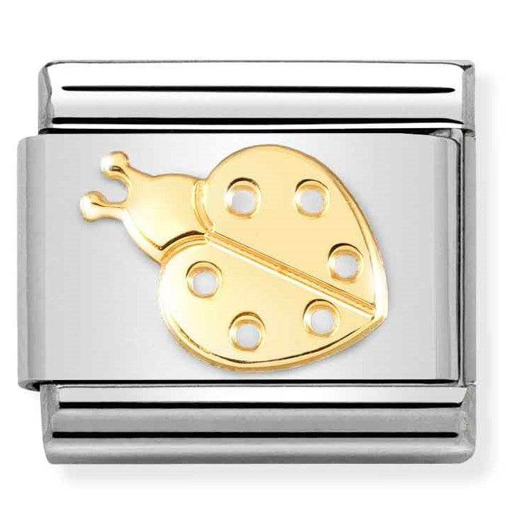 Nomination Classic Link with Ladybird in Yellow Gold Tone