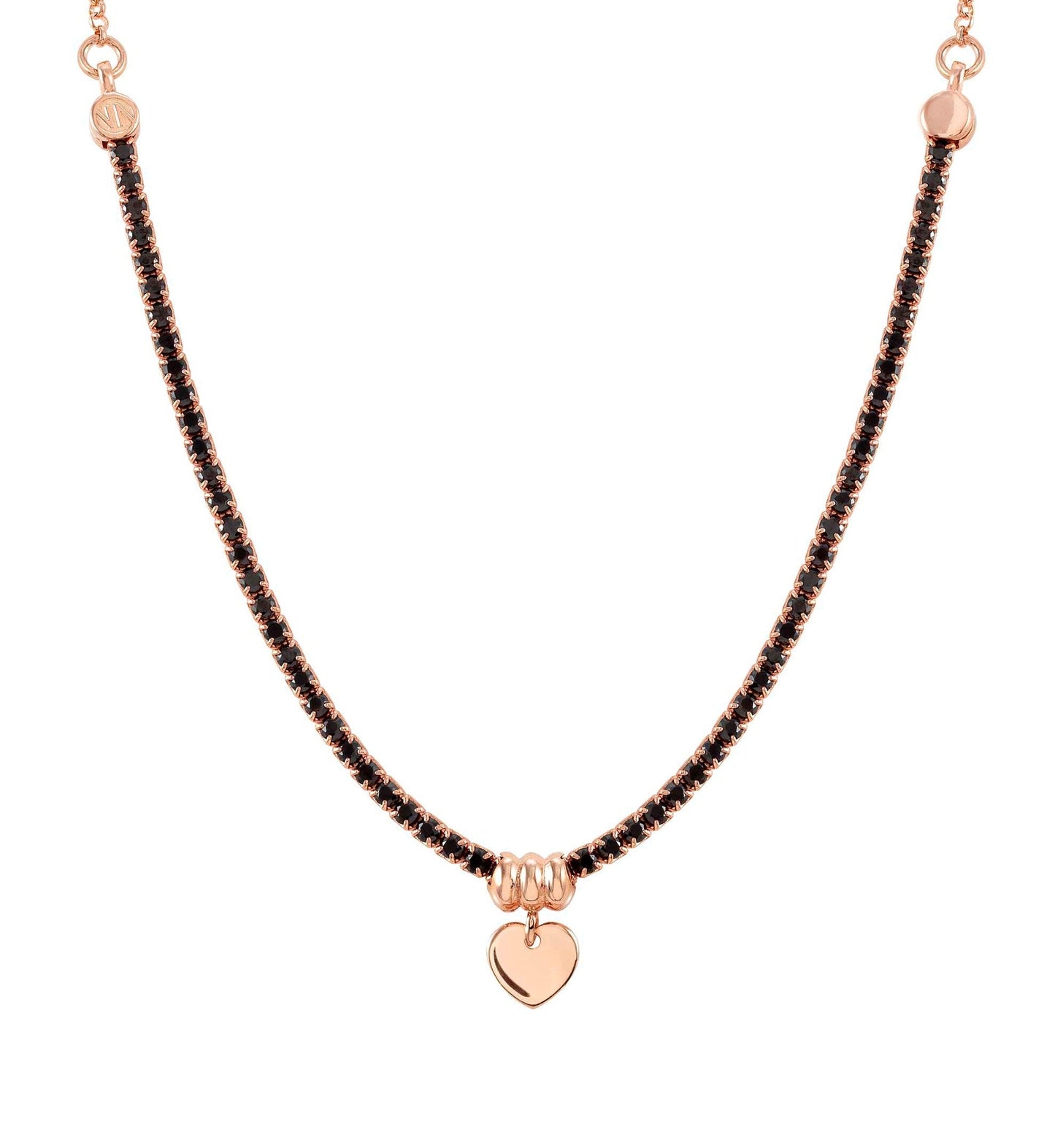 Nomination Chic & Charm Necklace with CZ Rose Heart in Rose Gold Tone