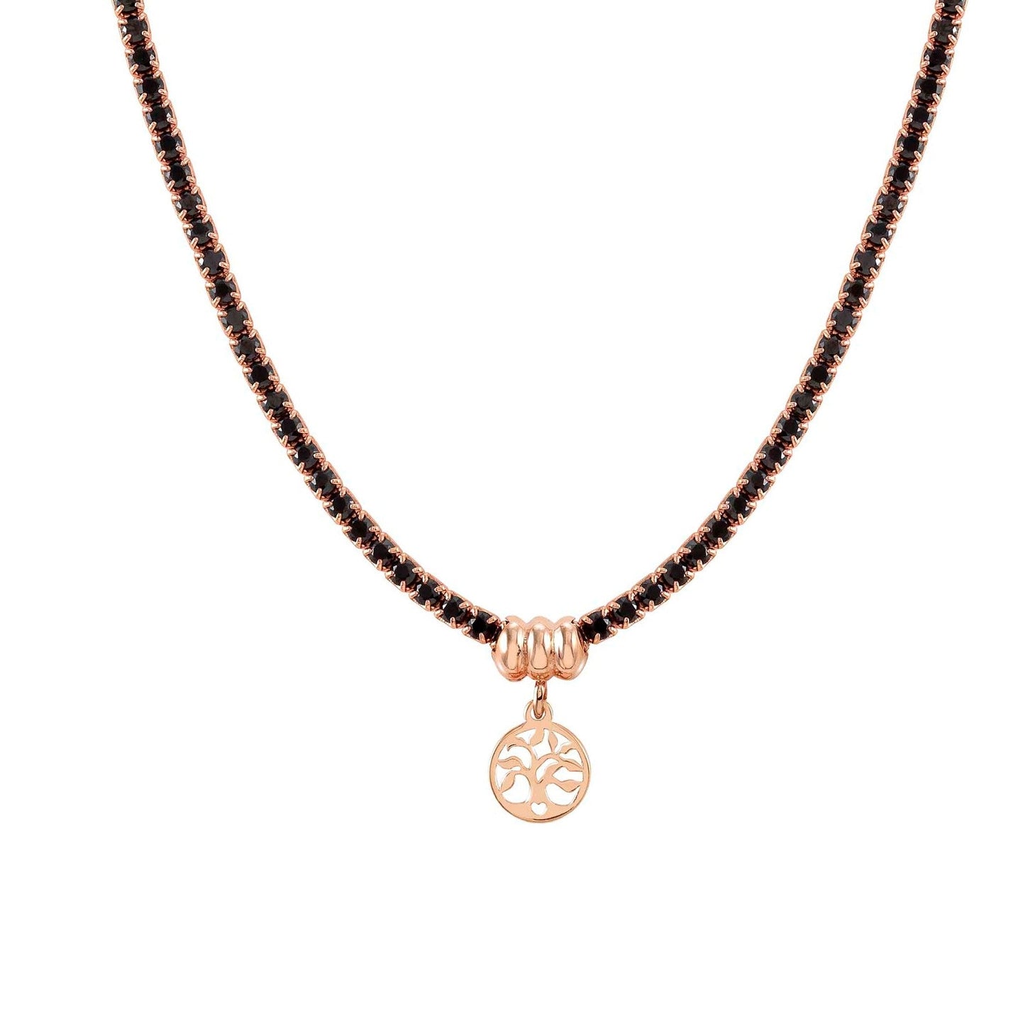 Nomination Chic & Charm Necklace with CZ Rose Tree of Life in Rose Gold Tone