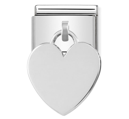 Nomination Engravable Classic Link with Heart Charm