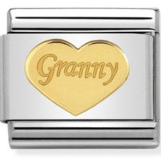 Load image into Gallery viewer, Nomination Classic Link with &amp;#39;Granny&amp;#39; Heart in Yellow Gold Tone
