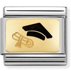 Nomination Classic Link with Enamel Graduation in Yellow Gold Tone