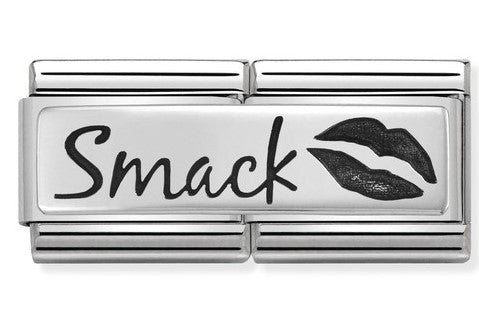 Nomination Double Link with 'Smack' & Lips