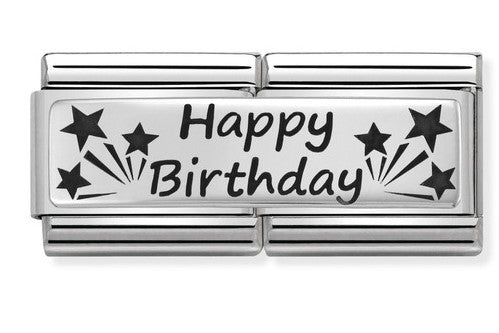 Nomination Double Link with 'Happy Birthday'