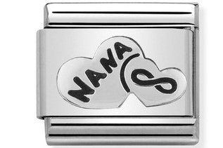 Nomination Classic Link with 'Nana' Heart & Infinity Symbol