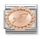 Nomination Classic Link with Oval Sagittarius Symbol in Rose Gold Tone