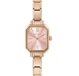 Nomination Classic Paris Watch with Pink Rectangular Dial in Rose Gold Tone