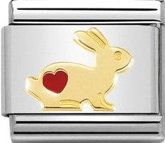 Nomination Classic Link Rabbit with Heart