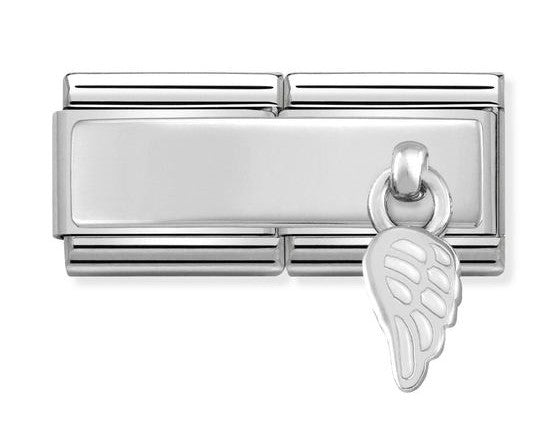 Nomination Engravable Double Link with Wing Charm