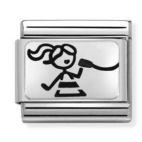 Nomination Classic Link with Girl With Ponytail