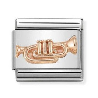 Nomination Classic Link with Trumpet in Rose Gold Tone