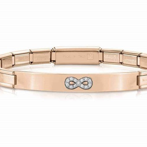 Nomination Trendsetter Bracelet with CZ Infinity Symbol in Rose Gold Tone