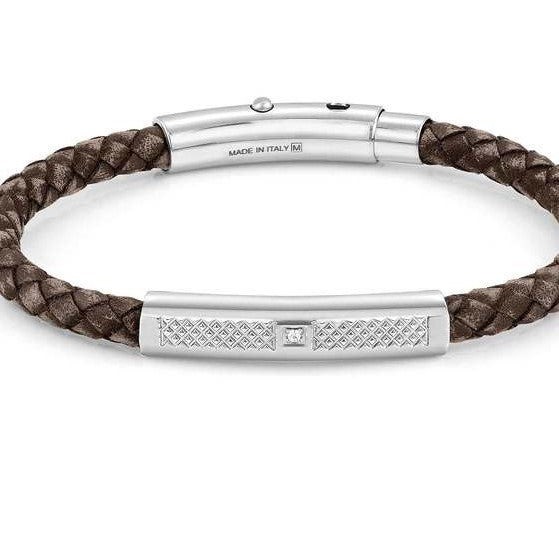 Nomination Tribe Bracelet with Brown Leather
