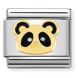 Load image into Gallery viewer, Nomination Classic Link with Enamel Panda Face in Yellow Gold Tone
