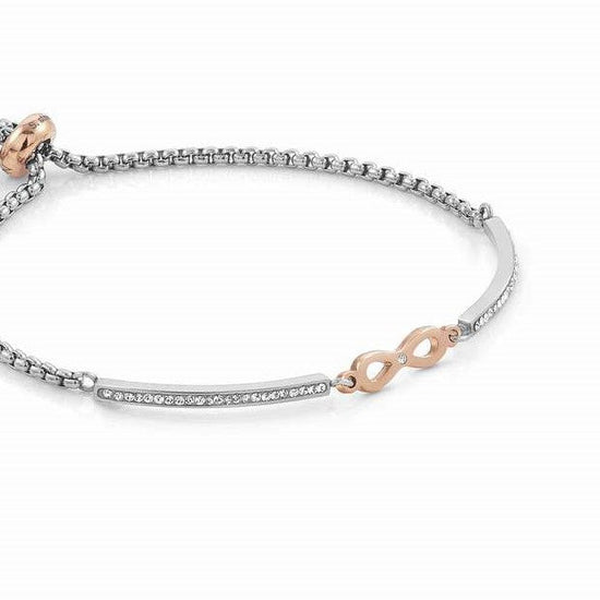Load image into Gallery viewer, Nomination Milleluci Bracelet with CZ Rose Gold Infinity Symbol
