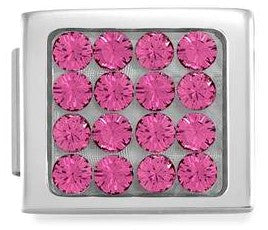 Nomination Classic Link with Fuchsia CZ Pave