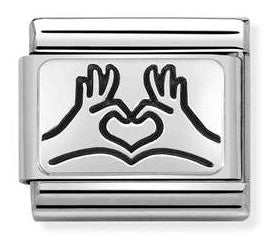 Nomination Classic Link with Heart Hands