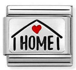 Nomination Classic Link with 'HOME' & Heart