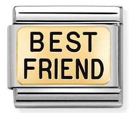 Nomination Classic Link with 'Best Friend' in Yellow Gold Tone