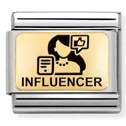 Nomination Classic Link with Influencer Symbol in Yellow Gold Tone
