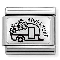 Nomination Classic Link with Caravan & Flowers