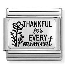 Nomination Classic Link with 'Thankful For Every Moment'