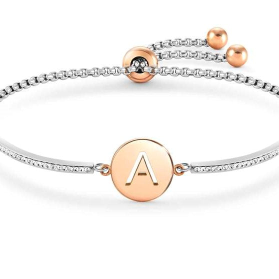Nomination Milleluci Bracelet with Letter ‘A’ in Rose Gold Tone
