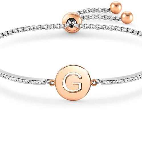 Nomination Milleluci Bracelet with Letter ‘G’ in Rose Gold Tone