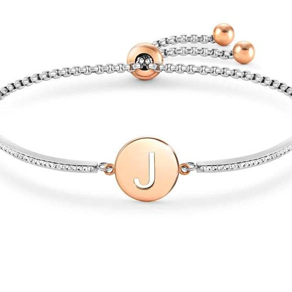 Nomination Milleluci Bracelet with Letter ‘J’ in Rose Gold Tone