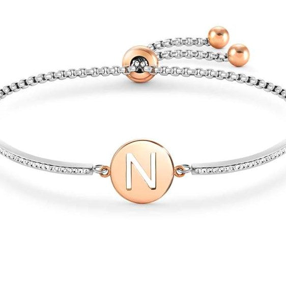 Nomination Milleluci Bracelet with Letter ‘N’ in Rose Gold Tone