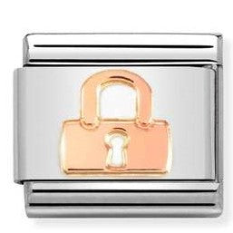 Load image into Gallery viewer, Nomination Classic Link with Padlock in Rose Gold Tone
