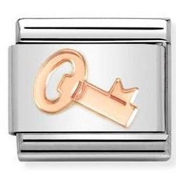Nomination Classic Link with Key in Rose Gold Tone