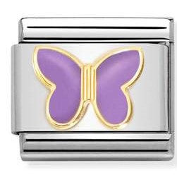Nomination Classic Link Lilac Butterfly